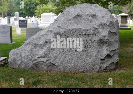 Tomba di George Washington Goethals, West Point cimitero, New York Foto Stock