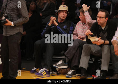 Venerdì 28 Febbraio, 2014; celebrità presso i Lakers gioco. I Los Angeles Lakers sconfitti i Sacramento Kings mediante il punteggio finale di 126-122 a Staples Center in downtown Los Angeles, CA. Dotato di: Will Ferrell dove: Los Angeles, California, Regno Stat Foto Stock