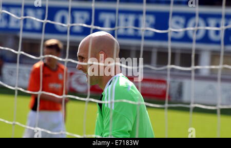 Il sud della Scozia League Heston Rovers 0 Wigtown e Bladnock 1 Palmerston Park Dumfries Sabato 30 Agosto 2014 Foto Stock