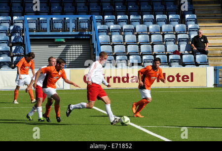 Il sud della Scozia League Heston Rovers 0 Wigtown e Bladnock 1 Palmerston Park Dumfries Sabato 30 Agosto 2014 Foto Stock