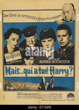 Il problema con Harry - film francese Poster - Direttore: Alfred Hitchcock - 1955 Foto Stock