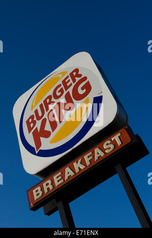 Burger King segno NEGLI STATI UNITI. Foto Stock