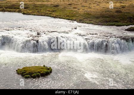 Faxi cascata, noto anche come Fossin Faxi e Vatnsleysufoss sul fiume Tungufljot, vicino a Reykjavik, Islanda Foto Stock