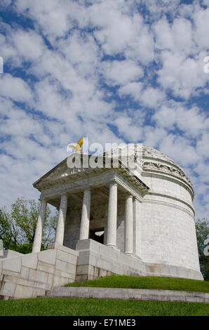 Stati Uniti d'America, Mississippi, Vicksburg. Vicksburg National Military Park, Illinois Memorial. Foto Stock