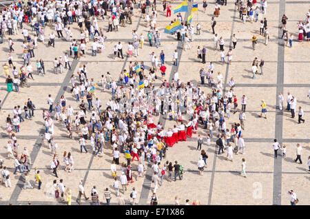 Ukrainian celebrazione del Giorno di Indipendenza Foto Stock