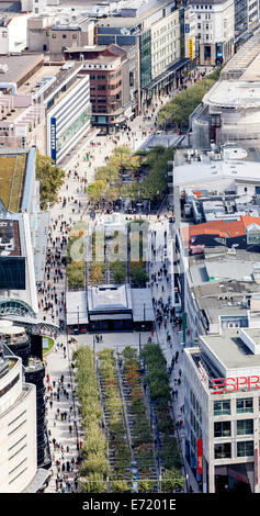 Zeil, la strada dello shopping con zona pedonale, Frankfurt am Main, Hesse, Germania Foto Stock