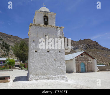 La chiesa, Belen, Arica y Zona di Parinacota, Cile Foto Stock