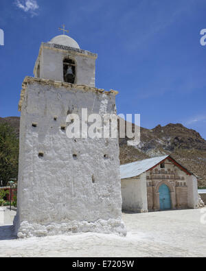 La chiesa, Belen, Arica y Zona di Parinacota, Cile Foto Stock