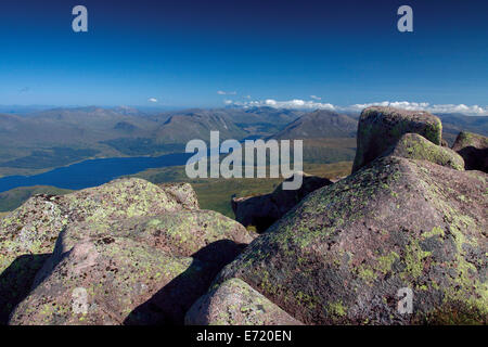 Loch Etive e Glen Etive dal Munro di Ben Cruachan, Argyll & Bute Foto Stock