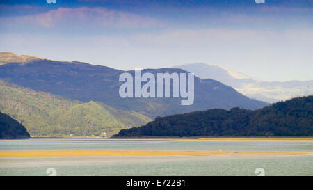 Sentiero mawddach estuario del afon mawddach gwynedd Galles del nord Foto Stock