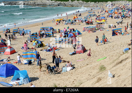 Affacciato sulla spiaggia di Fistral Newquay Cornwall Inghilterra REGNO UNITO Foto Stock