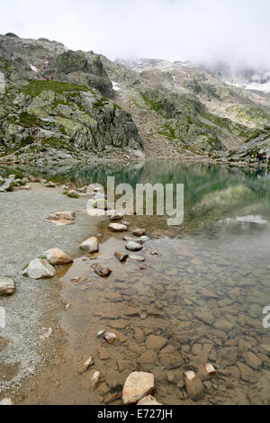 Lac Blanc, Chamonix, Alta Savoia, Francia. Foto Stock