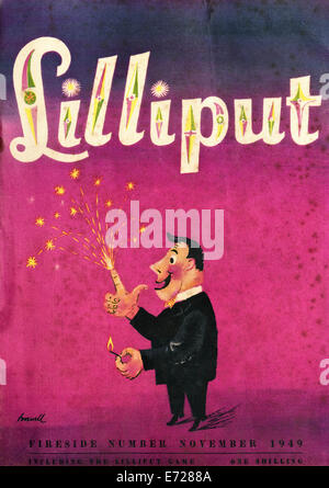 Coperchio del LILLIPUT 1940s magazine datata novembre 1949 Illustrazione di James Boswell Foto Stock