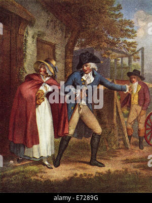 La storia di LAETITIA IL ELOPEMENT dall'artista George Morland ( 1763 - 1804 ) pittore inglese di scene rustiche. Foto Stock