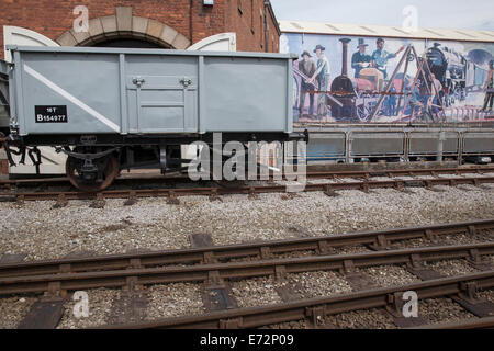 Binario ferroviario a MOSI - Museo della Scienza e dell'industria, Manchester, Inghilterra, Regno Unito Foto Stock