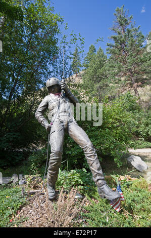 Cramer Fire Memorial, North Fork, Indianola, salmone, Idaho, Stati Uniti d'America, Memorial, Jeff Allen, Shane Heath, Wildland Fire Foto Stock