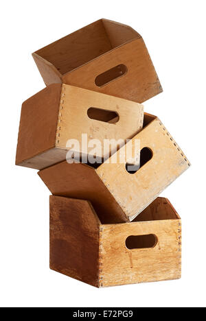 I recipienti di legno per tenere le cartelle dei file Foto Stock