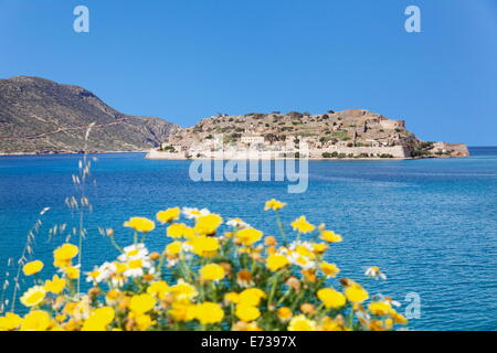 Isola di Spinalonga (Kalidon), ex lebbrosario, Golfo di Mirabello, LASSITHI, CRETA Orientale, Creta, Isole Greche, Grecia Foto Stock