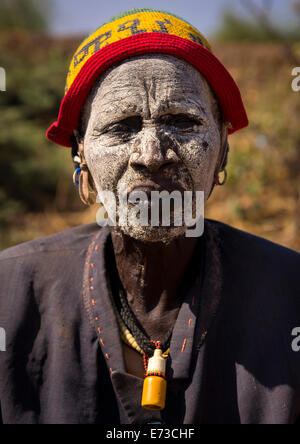 Cerimonia di lutto in Hamer Tribe, Turmi, Valle dell'Omo, Etiopia Foto Stock