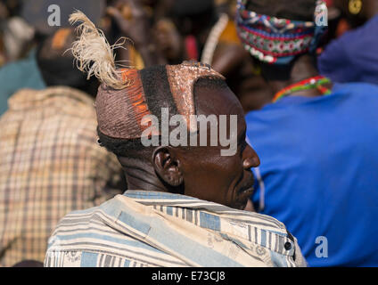 Cerimonia di lutto in Hamer Tribe, Turmi, Valle dell'Omo, Etiopia Foto Stock