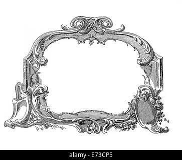 Renaissance cornice ornamentale con elementi floreali Foto Stock