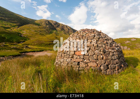 Il tumulo di pietra, Glen Coe, Scotland, Regno Unito Foto Stock