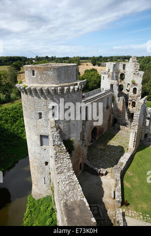 Chateau de la Hunaudaye. Cotes d'Armor Bretagna, Francia. Foto Stock