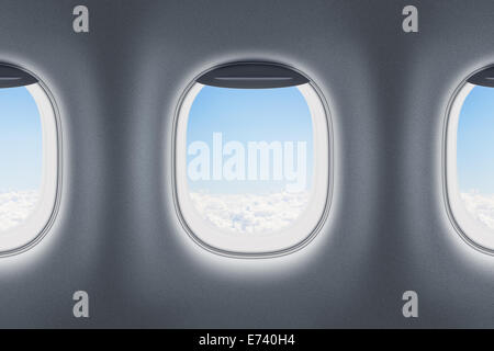 Tre aerei o getto di windows Foto Stock