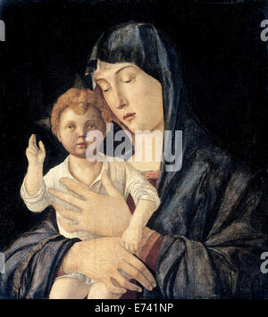 Madonna col Bambino attribuita a Giovanni Bellini, 1470 - 1480 Foto Stock