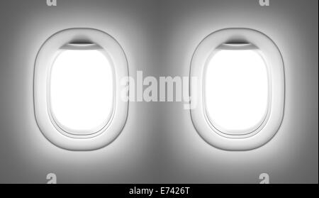 In aereo o in jet interno con windows Foto Stock