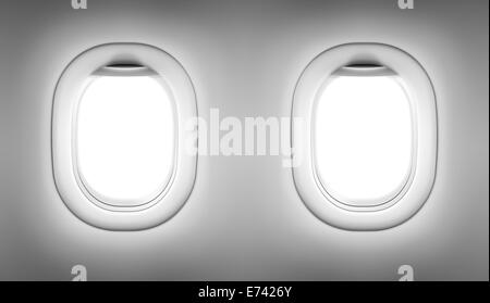 Due aerei o getto di windows Foto Stock