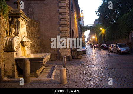 Via Giulia, roma, Italia, al crepuscolo Foto Stock