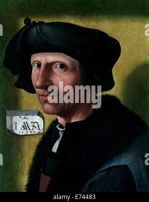 Ritratto di Jacob Cornelisz van Oostsanen - negozio di Jacob Cornelisz van Oostsanen, 1533 Foto Stock