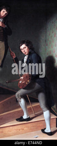 Raphaelle e Tiziano Peale in un trompe l'oeil - Da Charles Willson Peale, 1795 Foto Stock