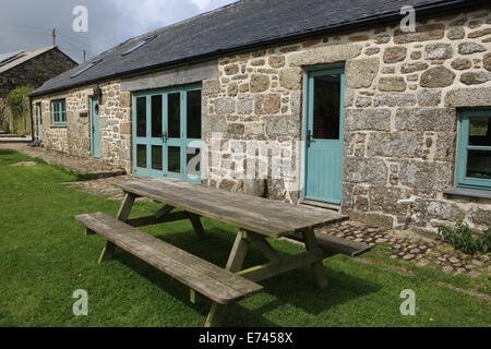 Caroline Davey di " Fat Hen', che insegna il cibo rovistando in Cornovaglia vicino al Lands End. Foto Stock