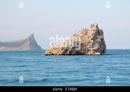 Isola Baklaniy (eng. Cormorano isola ) Lago Baikal, Siberia, Federazione russa Foto Stock