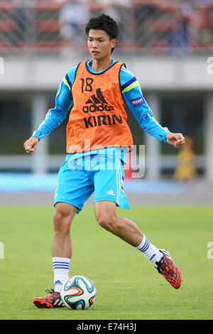 Atsubetsu athletic studium, Hokkaido, Giappone. 6 Sep, 2014. Takahiro Ogihara Calcetto : sessione di prove libere dopo KIRIN Challenge Cup 2014 match tra Giappone - Uruguay a Atsubetsu athletic studium, Hokkaido, Giappone. © Giovanni Osada AFLO/sport/Alamy Live News Foto Stock