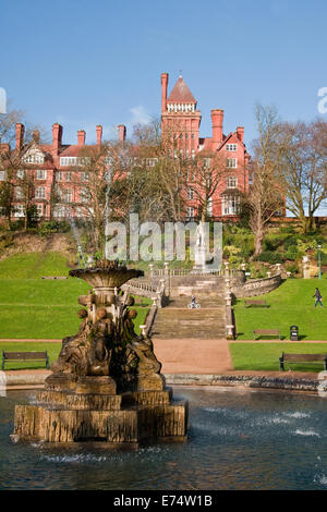 Miller Park, Preston, Lancashire, su un luminoso chiaro giorno di primavera Foto Stock