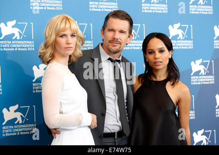 Gennaio Jones, Ethan Hawke Zoe Kravitz durante la " buona Kill' photocall al 71nd Venice International Film Festival il 5 settembre 2014. Foto Stock