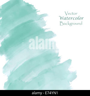 Remò pennello Acquerelli di sfondo turchese. Illustrazione Vettoriale. Foto Stock