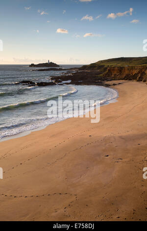 Godrevy da Gwithian; Cornovaglia; Regno Unito Foto Stock