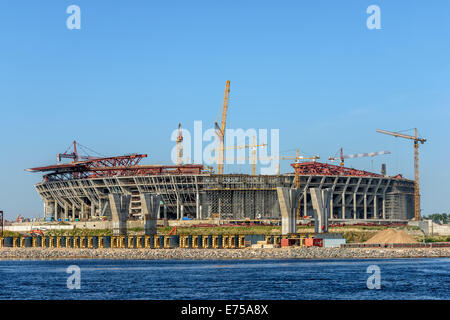 Costruzione di arena di calcio a San Pietroburgo. La Russia Foto Stock