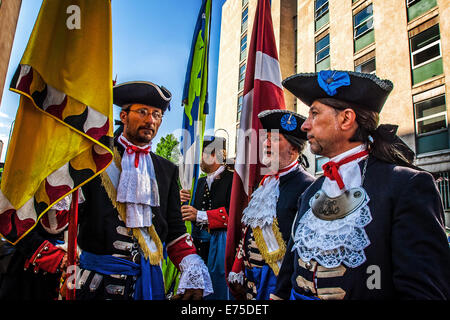 Italia Piemonte Torino 06 settembre 2014 rievocazione dell'assedio di Torino del 1706 Foto Stock