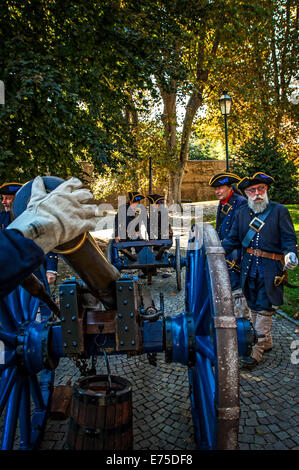 Italia Piemonte Torino 06 settembre 2014 rievocazione dell'assedio di Torino del 1706 Foto Stock