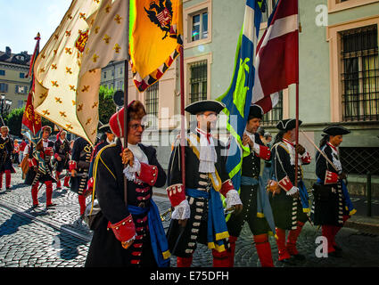 Italia Piemonte Torino 06 settembre 2014 rievocazione dell'assedio di Torino del 1706 - La sfilata Foto Stock