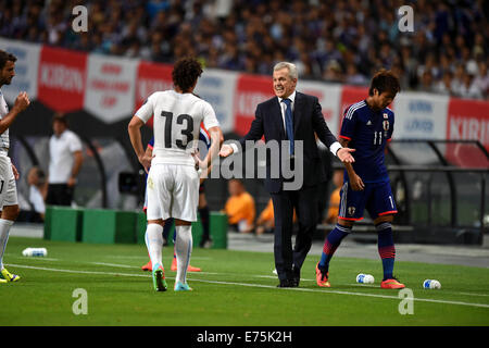 Sapporo Dome, Hokkaido, Giappone. 5 Sep, 2014. Javier Aguirre (JPN), 5 settembre 2014 - Calcetto : KIRIN Challenge Cup 2014 match tra Giappone 0-2 Uruguay al Sapporo Dome, Hokkaido, Giappone. © Hitoshi Mochizuki/AFLO/Alamy Live News Foto Stock