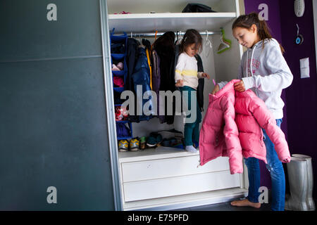 Famiglia numerosa Foto Stock