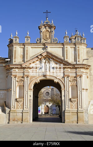 Portale, Centro Andaluz de Arte Contemporaneo, la Cartuja, un ex monastero certosino, centro per l arte contemporanea, museo Foto Stock