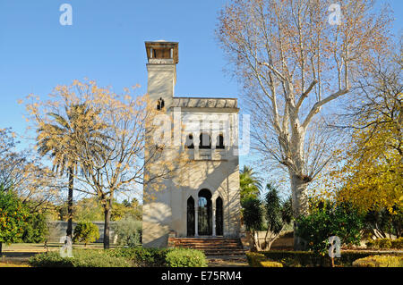 Edificio nel giardino, Centro Andaluz de Arte Contemporaneo, la Cartuja, un ex monastero certosino Foto Stock