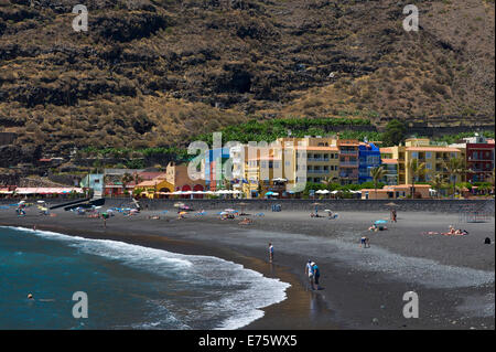 Spiaggia, Puerto de Tazacorte, La Palma Isole Canarie Spagna Foto Stock